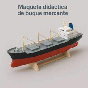 Maqueta didáctica de buque mercante